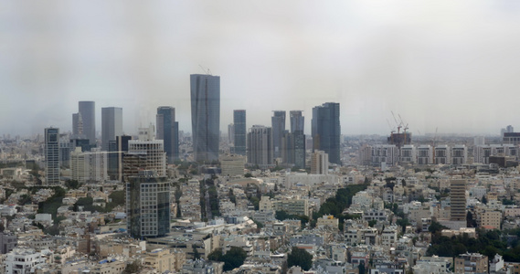 与房屋和摩天大楼连线, Israel视频