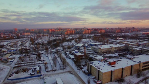 清晨俄罗斯圣彼得斯堡的冬季风景20秒视频