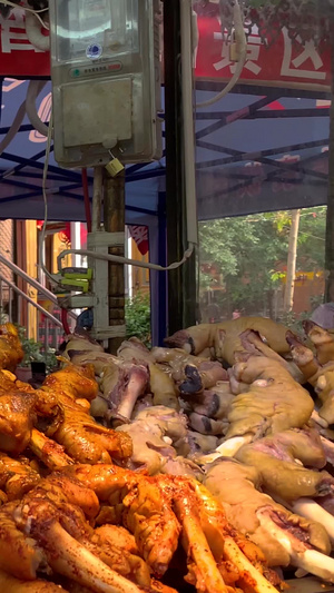 实拍新疆喀什古城美食街夜市小吃视频合集美食展示67秒视频