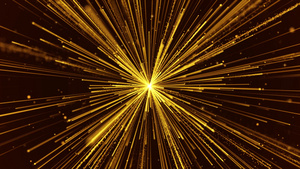 金色粒子光线射线背景15秒视频