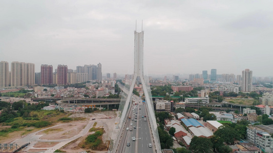 广州荔湾鹤洞大桥[沙园]视频