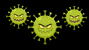 致病细菌的卡通动画11秒视频