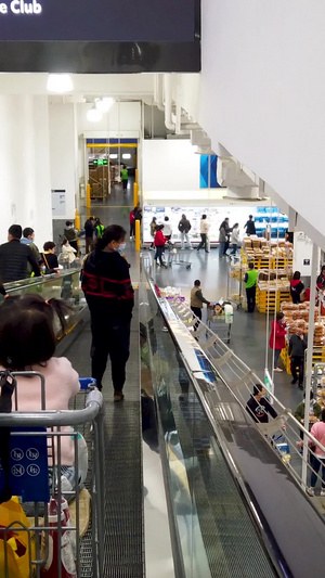 高清实拍超级市场购物合集30秒视频