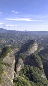 高清竖屏延时航拍湖南崀山地质公园光影视频