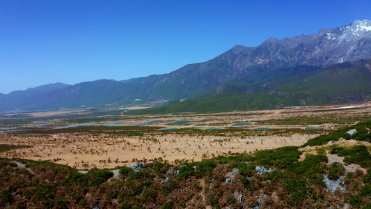 丽江玉龙雪山航拍视频