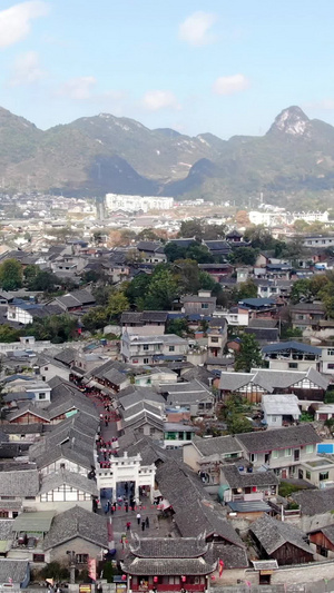 航拍贵州青岩古镇5A级景区全景20秒视频