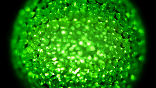 旋转的绿色玻璃星体视频