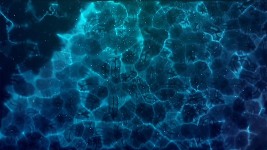 蓝色粒子水波纹特效动画背景元素视频