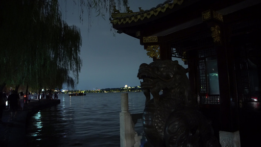 杭州西湖下午晚霞4K视频视频