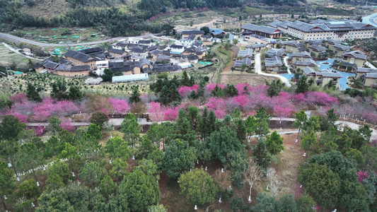 航拍福建5A级旅游景区云水谣古民居建筑群4k素材视频