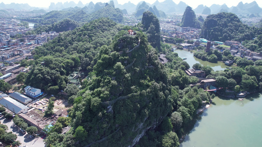 桂林叠彩山-木龙湖一侧视频