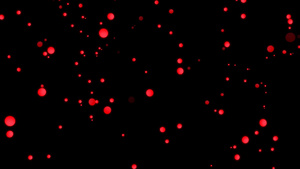 4K红色圆球漂浮粒子动画元素带通道20秒视频