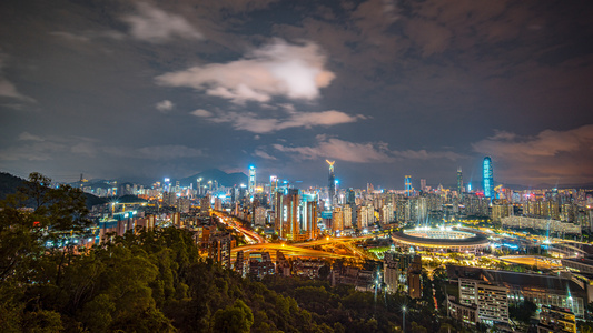 8k延时地王大厦京基一百夜景素材视频