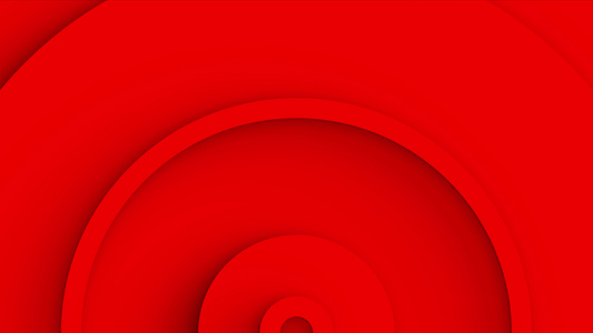 由中心移动的红色同心圆环绕背景动画视频