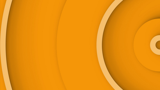 由中心移动的橙色同心圆环背景动画视频