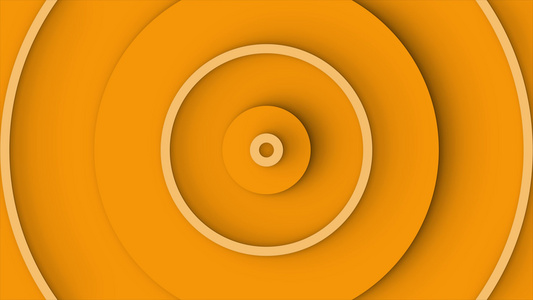 环绕背景动画 与橙色同心圆 从中心移动视频