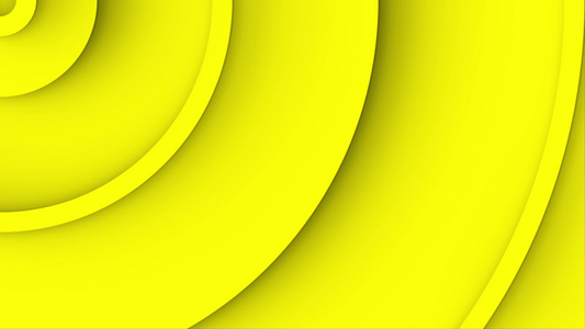旋转背景动画,由角移动的黄色同心圆滚动视频