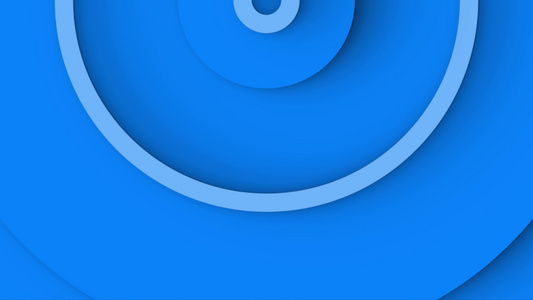从中心移动的蓝同心圆环绕背景动画视频