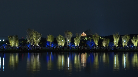 杭州西湖夜景4K视频视频