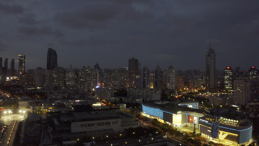 青岛城市夜景航拍视频