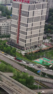 重庆大渡口天堂堡轻轨站航拍素材新华立交视频