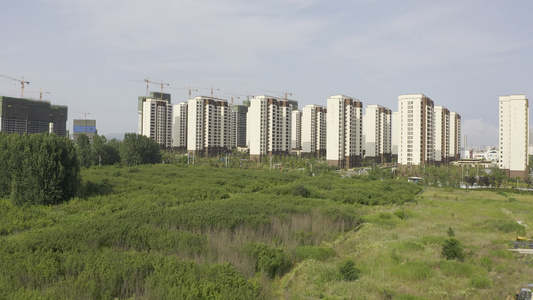 珠海街道商圈的建筑视频