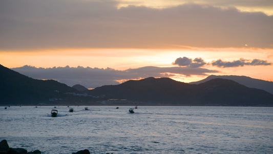 4K深圳鹿嘴山庄的夕阳[小桂湾]视频