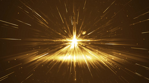 震撼金色粒子光线15秒视频