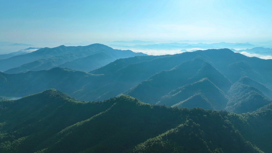 4K航拍安徽皖南高山风景群山自然风光视频