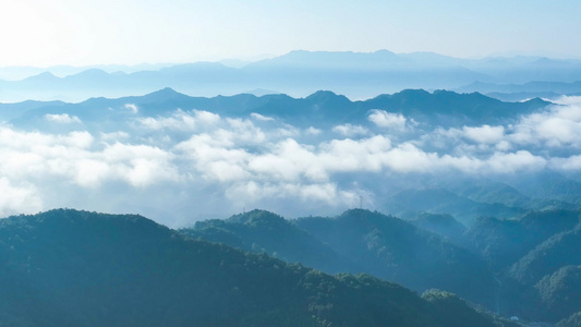 4K航拍安徽皖南高山云海自然风光视频