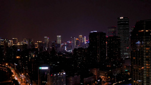 成都天府中心市区夜景航拍视频63秒视频