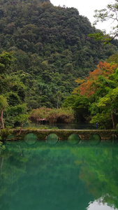 历史建筑荔波小七孔桥4A景区视频