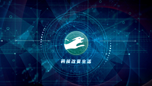 科技风倒计时LOGO演绎片头AE模板视频