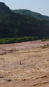 延安5A级景区壶口瀑布航拍延安旅游视频