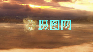 视频片头荒野沙漠沙尘散飞闪现logo演绎12秒视频