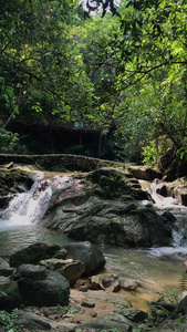 广东清远天子山景区溪水风景视频