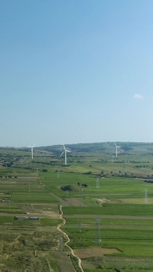 陕北风车航拍新能源45秒视频