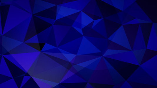 动画蓝色三角形折形背景视频
