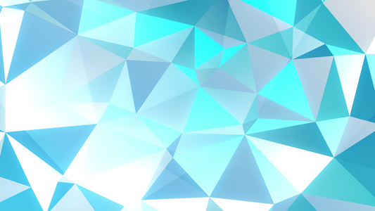 动画蓝冰三角形折形背景视频