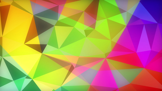 动画多彩三角形折形背景视频