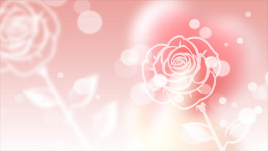 4K情人节唯美浪漫粉色梦幻玫瑰动态背景视频视频