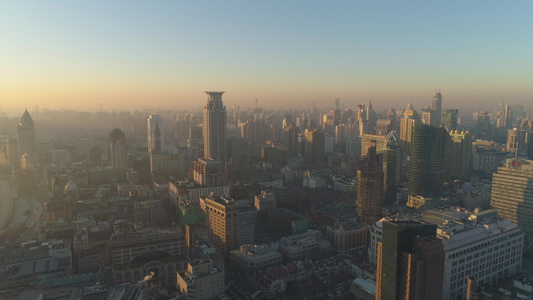 上海大楼航拍视频