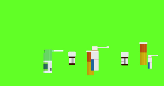 现代运动药品瓶装背景视频