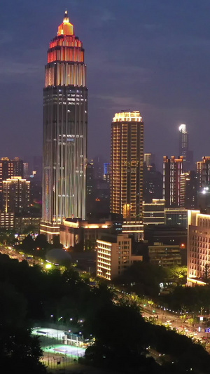 武汉城市夜景航拍视频武汉航拍33秒视频
