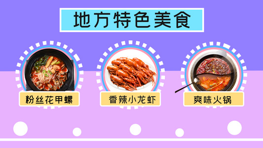 卡通MG美食促销广告ae模板视频