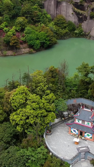 航拍5A景区太姥山香山寺游览区景点九鲤湖视频国家自然遗产55秒视频