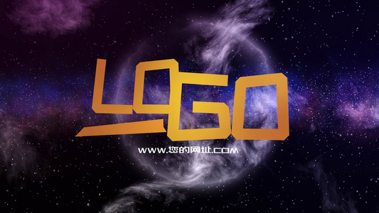 粒子太空logo动画AE模板视频