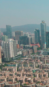 广州城市中心航拍城市建筑视频