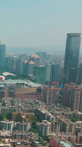 广州城市中心航拍城市建筑视频