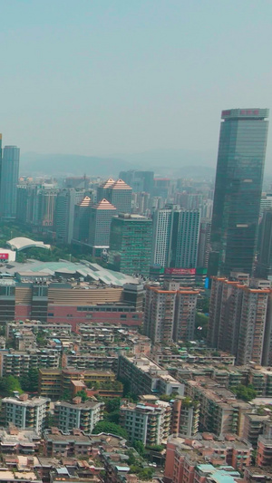 广州城市中心航拍城市建筑24秒视频